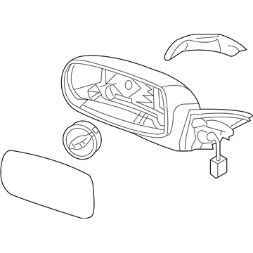 Hyundai 87620-2M100 Mirror Assembly-Outside Rear View,RH