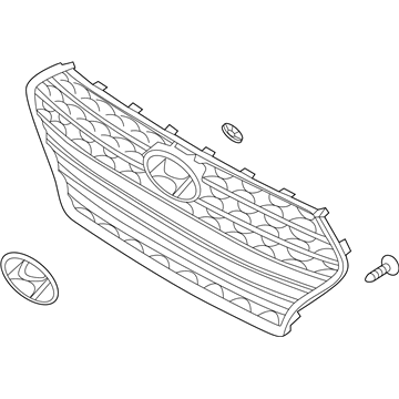 Hyundai 86350-J0010 Radiator Grille Assembly