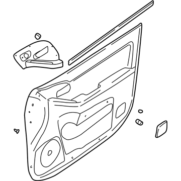 Hyundai 82302-2D100-OH Panel Complete-Front Door Trim,RH