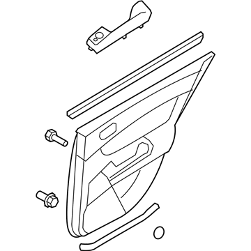 Hyundai 83301-3K620-V2 Panel Complete-Rear Door Trim,LH