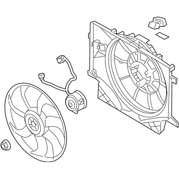 2009 Hyundai Genesis Coupe Fan Motor - 25380-2M210