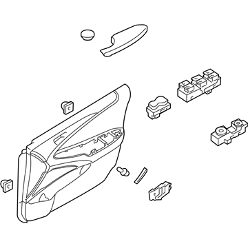 Hyundai 82303-3Q330-2DY Panel Complete-Front Door Trim,LH