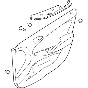 Hyundai 82307-1R330-TCW Panel Assembly-Front Door Trim,LH