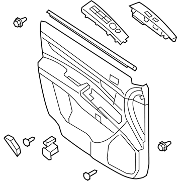 Hyundai 82302-0W090-J9 Panel Complete-Front Door Trim,RH