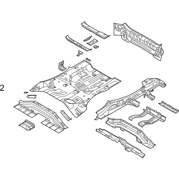 Hyundai 65500-P0400 PANEL COMPLETE-REAR FLOOR