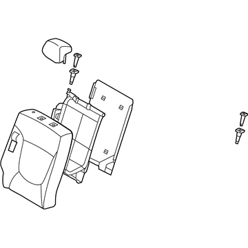 Hyundai 89400-1R640-N2C Back Assembly-Rear Seat RH