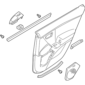 Hyundai 83302-3L020-X6 Panel Complete-Rear Door Trim,RH