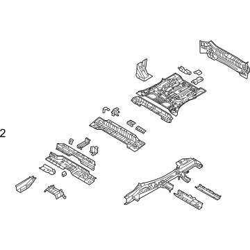 Hyundai 65500-P0000 Panel Complete-Rear Floor