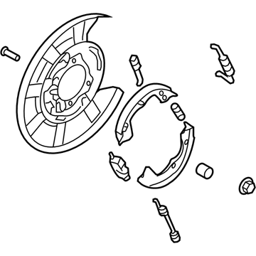 Hyundai 58250-D2000 Brake Assembly-Parking Rear,LH