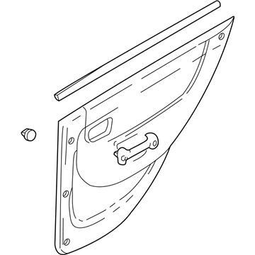 Hyundai 83301-25030-IZ Panel Complete-Rear Door Trim,LH