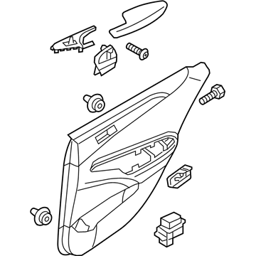 Hyundai 83304-3Q090-5RA Panel Complete-Rear Door Trim,RH