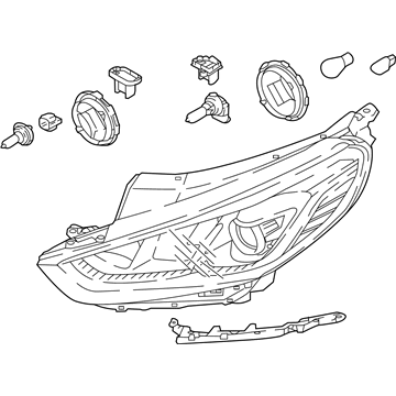 Hyundai Sonata Hybrid Headlight - 92101-E6550