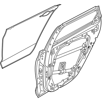 Hyundai 77003-G3000 Panel Assembly-Rear Door,LH