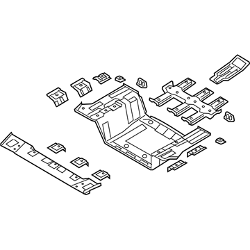 Hyundai Sonata Hybrid Floor Pan - 65513-E6600