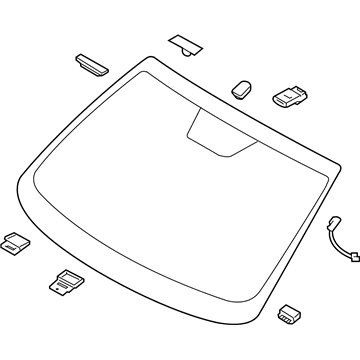 Hyundai 86111-D3830 Windshield Glass Assembly