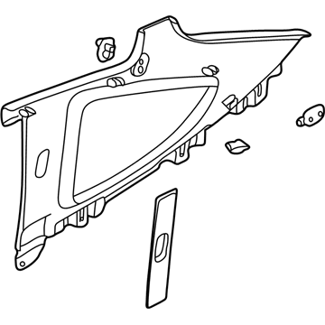 Hyundai 85840-2C001-QS Trim Assembly-Center Pillar Upper RH