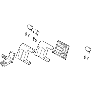 Hyundai 89400-E6500-SLP Back Assembly-Rear Seat RH