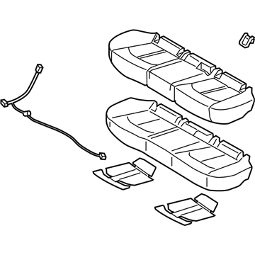 Hyundai 89100-E6KA0-STG CUSHION ASSY-RR SEAT