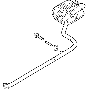 2019 Hyundai Sonata Hybrid Muffler - 28710-E6310