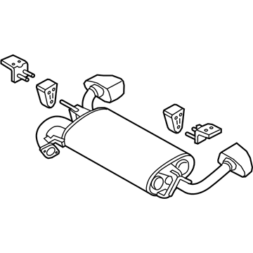 2008 Hyundai Genesis Coupe Muffler - 28700-2M200