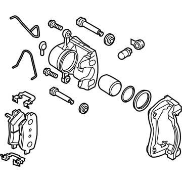 Hyundai 58210-J5000 Brake Assembly-Rear Wheel,LH