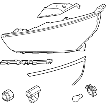 Hyundai 92101-G2240 Headlamp Assembly, Left