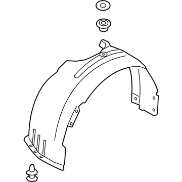 Hyundai 86812-K9000 Front Wheel Guard Assembly,Right