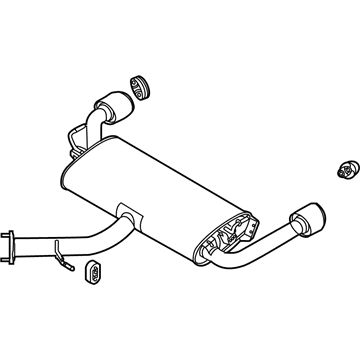 Hyundai 28710-K9101 Muffler Assembly-Rear