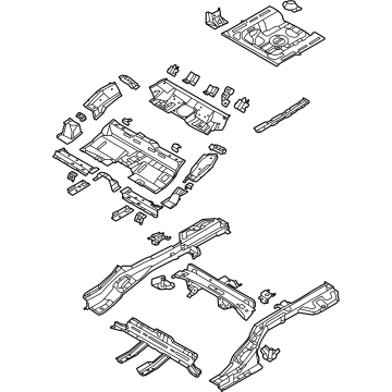 Hyundai 65500-BY001 Panel Complete-Rear Floor