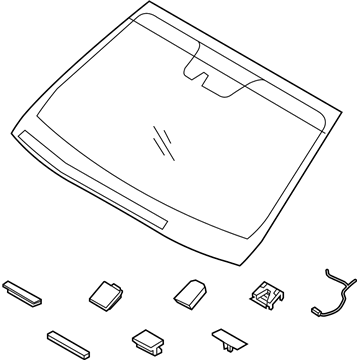 Hyundai 86111-B8600 Windshield Glass Assembly