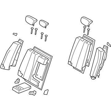 Hyundai 89300-2H320-AAL Back Assembly-Rear Seat LH