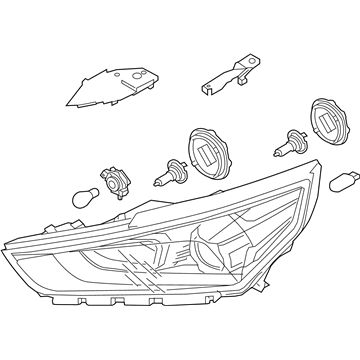 Hyundai 92102-G2050-MBL Headlamp Assembly, Right