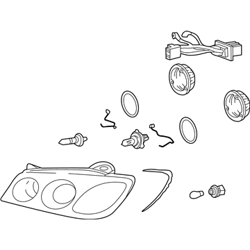 Hyundai 92101-39051 Driver Side Headlight Assembly Composite