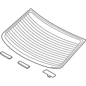 Hyundai 87110-1R020 Glass Assembly-Rear Window