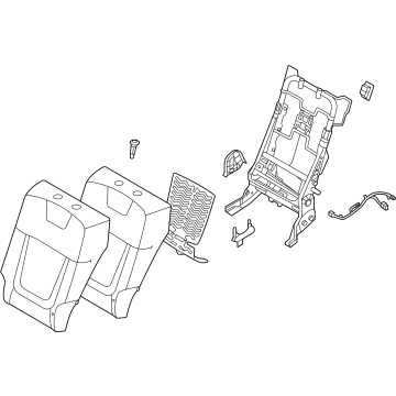 Hyundai 89300-CW020-PUC Back Assembly-RR Seat
