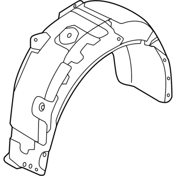 Hyundai 86822-JI000 GUARD ASSY-REAR WHEEL,RH