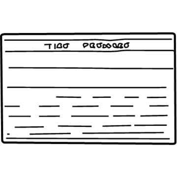 Hyundai 05203-25405 Label-Tire Pressure