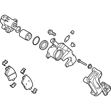 58230-T4410 Hyundai BRAKE ASSY-RR WHEEL,RH Illustration 1 of 1