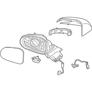 Hyundai 87620-S2200 Mirror Assembly-Outside RR View,RH