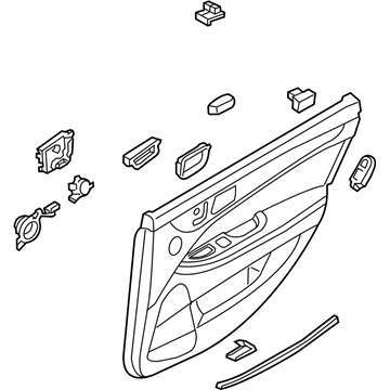 Hyundai 83302-3NEB0-W2R Panel Complete-Rear Door Trim,RH