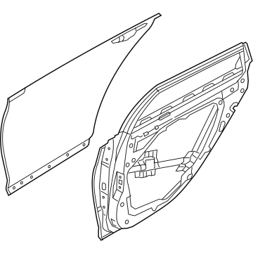 Hyundai 77004-T1001 PANEL ASSY-REAR DOOR,RH