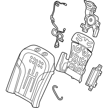 Hyundai 89310-T4510 FRAME & PAD-RR SEAT BACK,LH 89310-T4510 Hyundai FRAME & PAD-RR SEAT BACK,LH Illustration 1 of 1