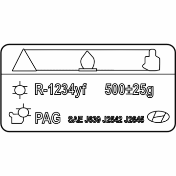 Hyundai 97699-B8100 Label-Refrigerant