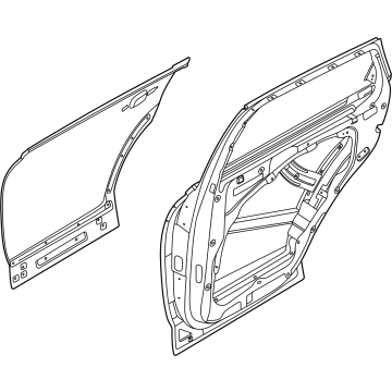 Hyundai 77004-IT000 PANEL ASSY-REAR DOOR,RH