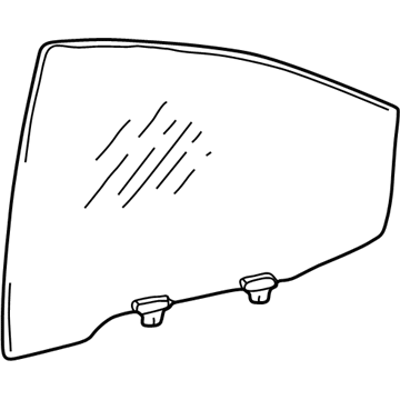 Hyundai 83410-38020 Glass & Grip Assembly-Rear Door,LH