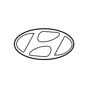 Hyundai 86300-D3100 Rear Trunk H Emblem