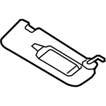 85201-2L910-4W Hyundai Left Hand Sunvisor Assembly Illustration 1 of 1