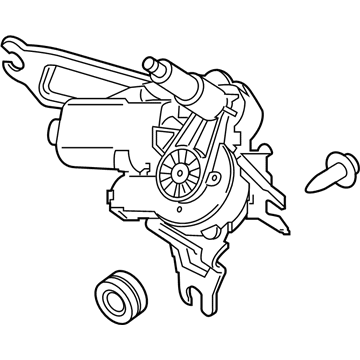 Hyundai 98700-K2000 Rear Wiper Motor & Linkage Assembly