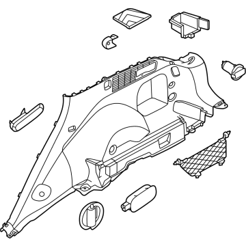 Hyundai 85740-DS510-NNB TRIM ASSY-LUGGAGE SIDE RH