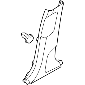 Hyundai 85845-JI000-NNB TRIM ASSY-CTR PILLAR LWR RH